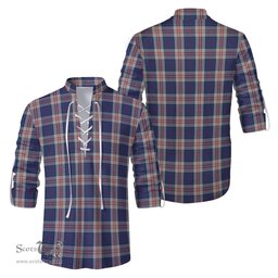 ScotsTee Shop Scottish Stewart of Appin Hunting Dress Clan Tartan Mens Scottish Jacobite Ghillie Casual Shirt