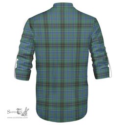 ScotsTee Shop Scottish MacInnes Ancient Clan Crest Tartan Mens Scottish Jacobite Ghillie Casual Shirt