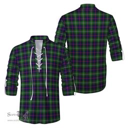 ScotsTee Shop Scottish Sutherland Modern Clan Tartan Mens Scottish Jacobite Ghillie Casual Shirt