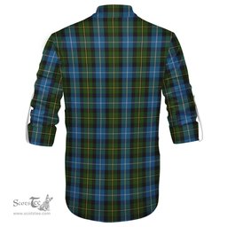 ScotsTee Shop Scottish MacNeil of Barra Clan Tartan Mens Scottish Jacobite Ghillie Casual Shirt