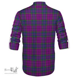 ScotsTee Shop Scottish Wardlaw Modern Clan Tartan Mens Scottish Jacobite Ghillie Casual Shirt