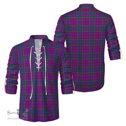ScotsTee Shop Scottish Wardlaw Modern Clan Tartan Mens Scottish Jacobite Ghillie Casual Shirt