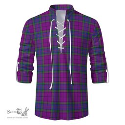ScotsTee Shop Scottish Wardlaw Modern Clan Tartan Mens Scottish Jacobite Ghillie Casual Shirt