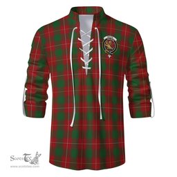 ScotsTee Shop Scottish MacFie Clan Crest Tartan Mens Scottish Jacobite Ghillie Casual Shirt