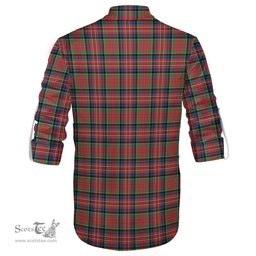 ScotsTee Shop Scottish MacPherson Ancient Clan Crest Tartan Mens Scottish Jacobite Ghillie Casual Shirt