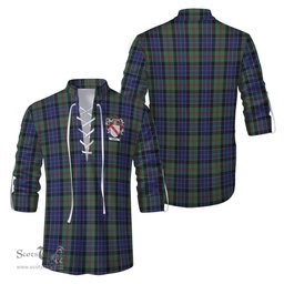 ScotsTee Shop Scottish McFadzen 02 Clan Crest Tartan Mens Scottish Jacobite Ghillie Casual Shirt