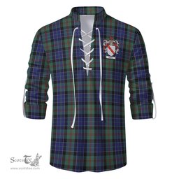 ScotsTee Shop Scottish McFadzen 02 Clan Crest Tartan Mens Scottish Jacobite Ghillie Casual Shirt