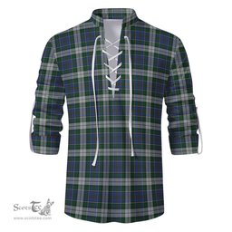 ScotsTee Shop Scottish MacInnes Dress Clan Tartan Mens Scottish Jacobite Ghillie Casual Shirt