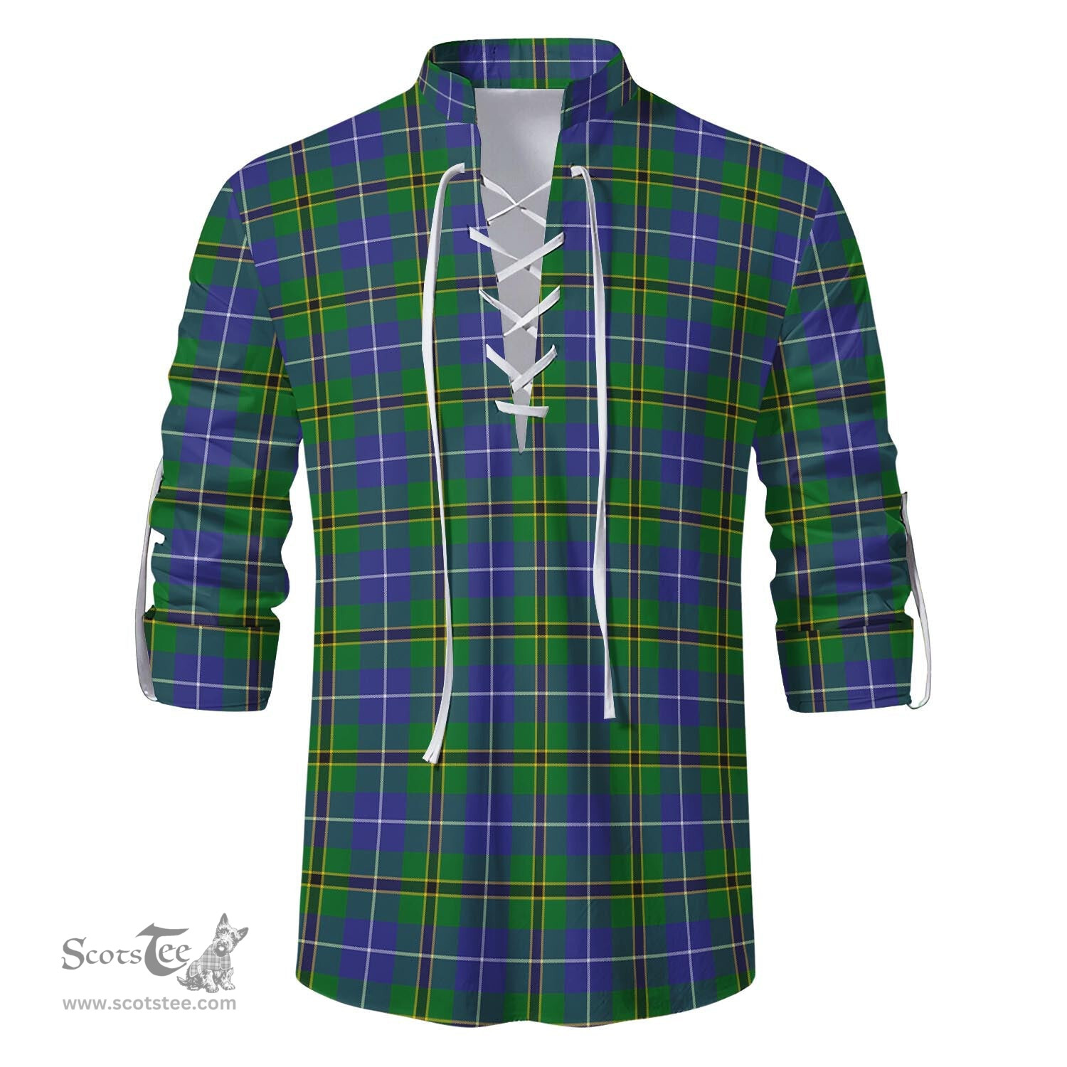 ScotsTee Shop Scottish Turnbull Hunting Clan Tartan Mens Scottish Jacobite Ghillie Casual Shirt