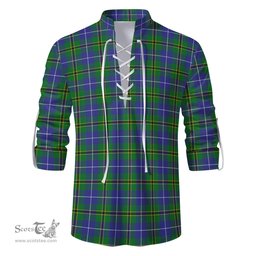 ScotsTee Shop Scottish Turnbull Hunting Clan Tartan Mens Scottish Jacobite Ghillie Casual Shirt