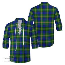 ScotsTee Shop Scottish Maitland Clan Tartan Mens Scottish Jacobite Ghillie Casual Shirt