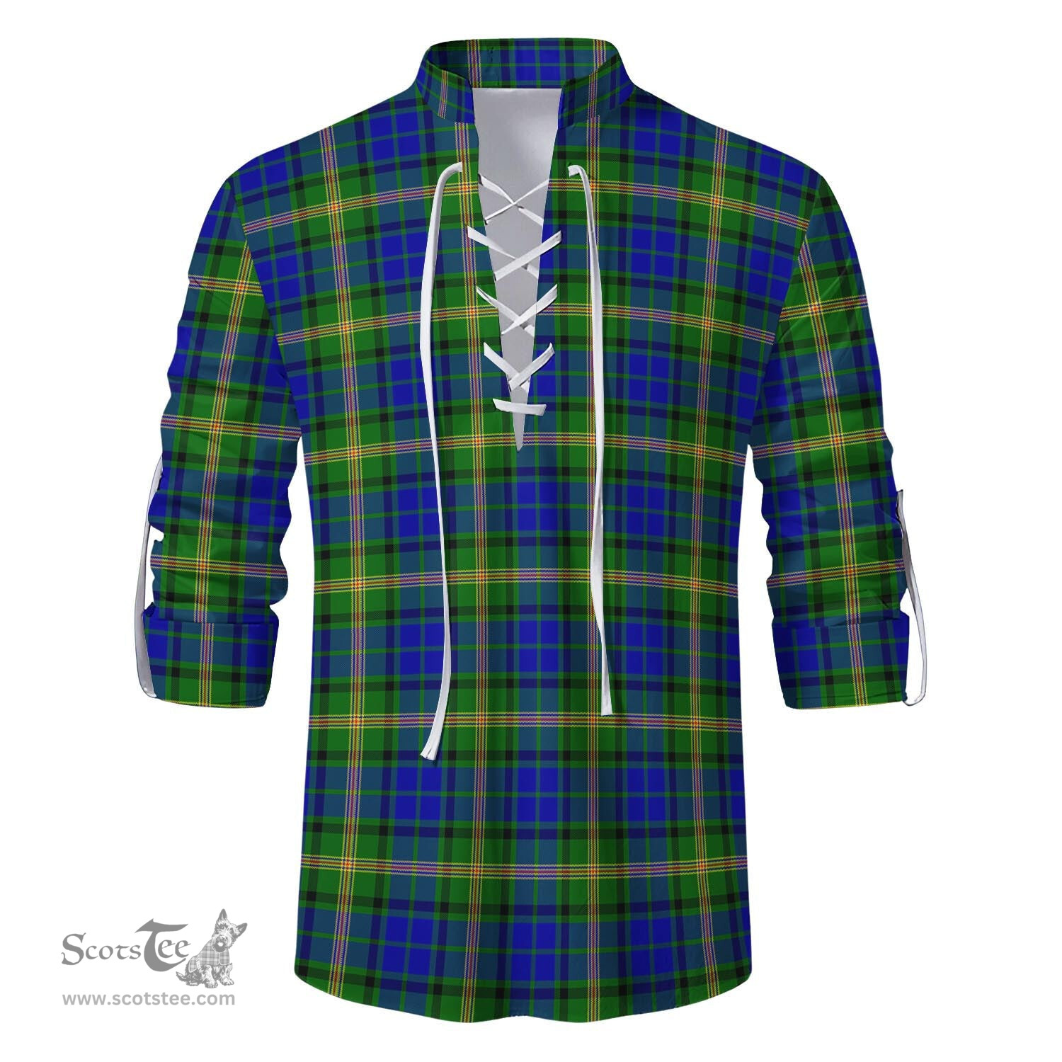 ScotsTee Shop Scottish Maitland Clan Tartan Mens Scottish Jacobite Ghillie Casual Shirt