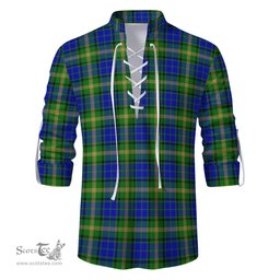 ScotsTee Shop Scottish Maitland Clan Tartan Mens Scottish Jacobite Ghillie Casual Shirt
