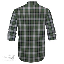 ScotsTee Shop Scottish MacLaren Dress Clan Tartan Mens Scottish Jacobite Ghillie Casual Shirt