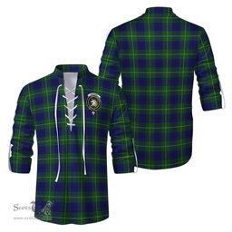 ScotsTee Shop Scottish Oliphant Modern Clan Crest Tartan Mens Scottish Jacobite Ghillie Casual Shirt