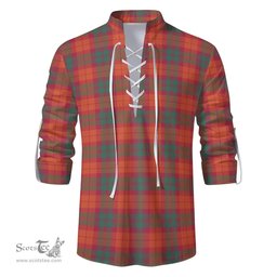ScotsTee Shop Scottish MacNab Ancient Clan Tartan Mens Scottish Jacobite Ghillie Casual Shirt