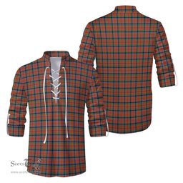 ScotsTee Shop Scottish MacNaughton Ancient Clan Tartan Mens Scottish Jacobite Ghillie Casual Shirt