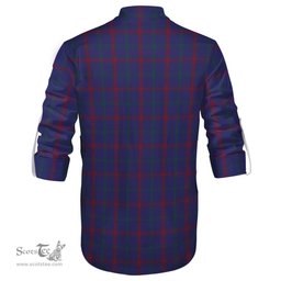 ScotsTee Shop Scottish Lynch Clan Tartan Mens Scottish Jacobite Ghillie Casual Shirt
