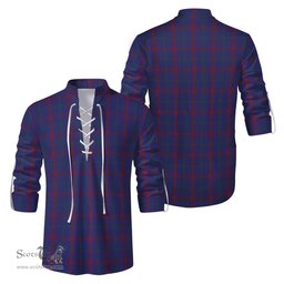 ScotsTee Shop Scottish Lynch Clan Tartan Mens Scottish Jacobite Ghillie Casual Shirt