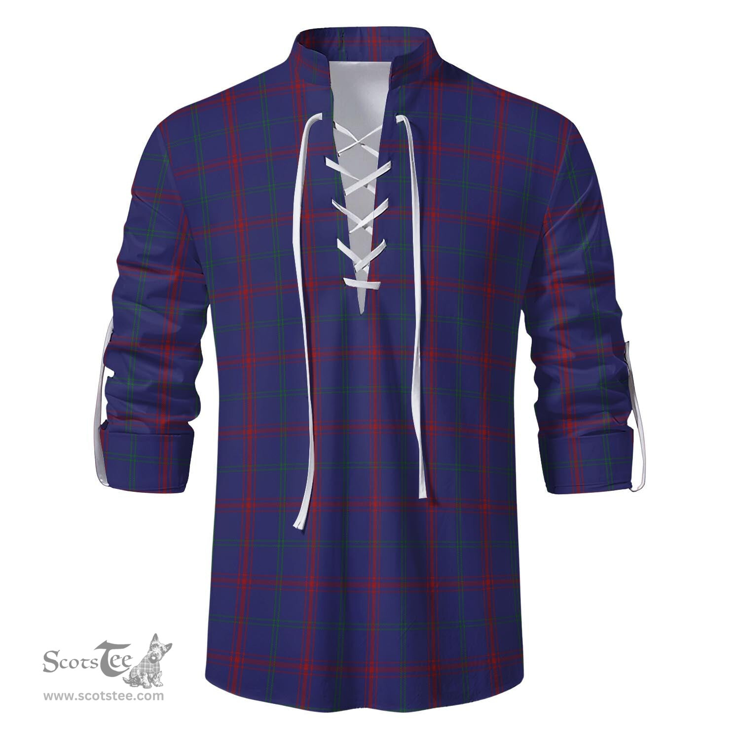 ScotsTee Shop Scottish Lynch Clan Tartan Mens Scottish Jacobite Ghillie Casual Shirt