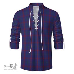 ScotsTee Shop Scottish Lynch Clan Tartan Mens Scottish Jacobite Ghillie Casual Shirt