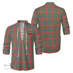ScotsTee Shop Scottish MacIntosh Ancient Clan Crest Tartan Mens Scottish Jacobite Ghillie Casual Shirt