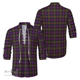 ScotsTee Shop Scottish MacDonald Modern Clan Tartan Mens Scottish Jacobite Ghillie Casual Shirt