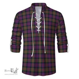 ScotsTee Shop Scottish MacDonald Modern Clan Tartan Mens Scottish Jacobite Ghillie Casual Shirt