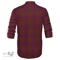ScotsTee Shop Scottish MacLeod Red Clan Crest Tartan Mens Scottish Jacobite Ghillie Casual Shirt