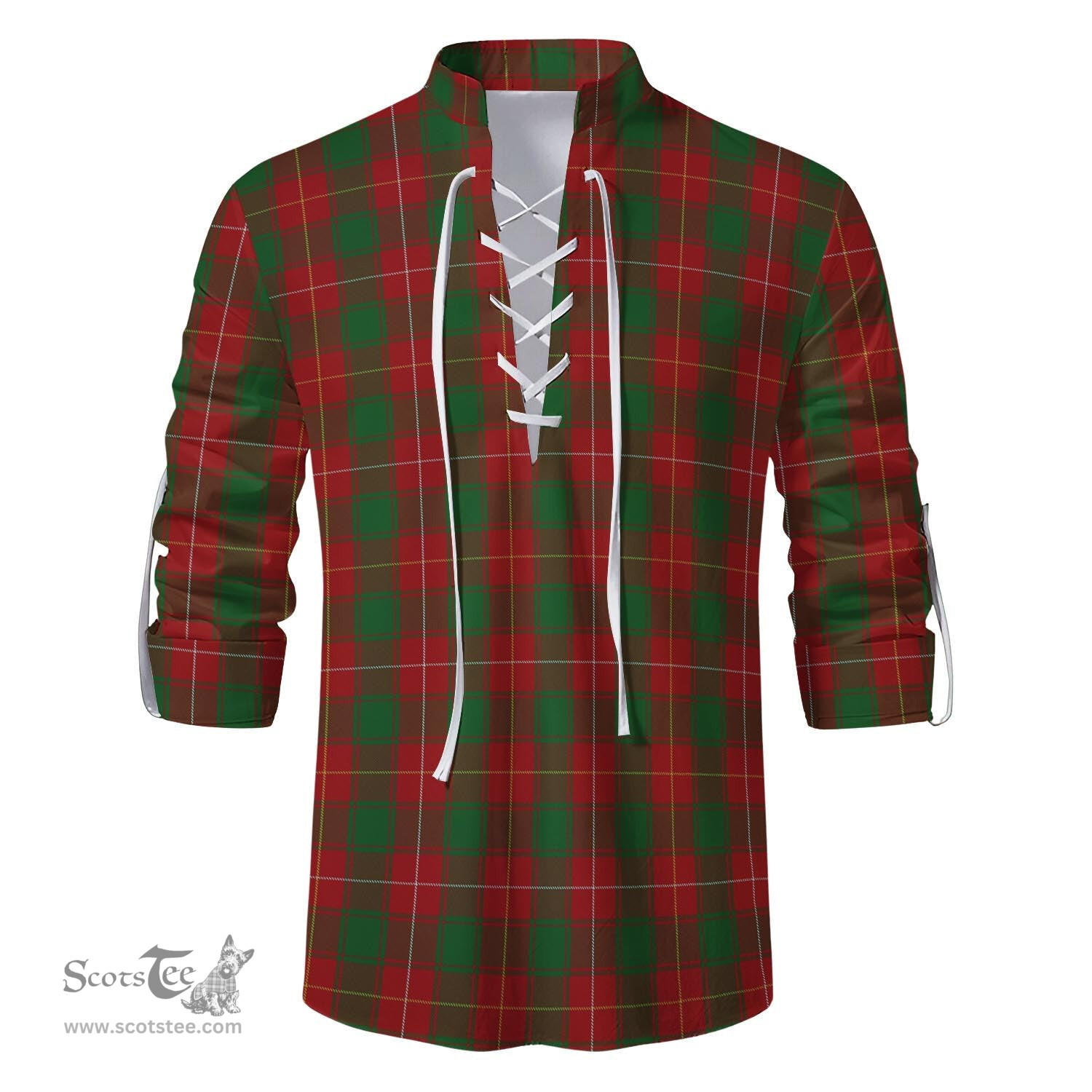 ScotsTee Shop Scottish MacFie Clan Tartan Mens Scottish Jacobite Ghillie Casual Shirt