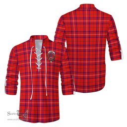 ScotsTee Shop Scottish Rose Modern Clan Crest Tartan Mens Scottish Jacobite Ghillie Casual Shirt