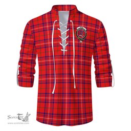 ScotsTee Shop Scottish Rose Modern Clan Crest Tartan Mens Scottish Jacobite Ghillie Casual Shirt