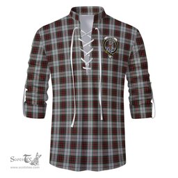 ScotsTee Shop Scottish Fraser Dress Clan Crest Tartan Mens Scottish Jacobite Ghillie Casual Shirt