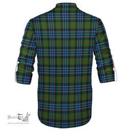 ScotsTee Shop Scottish Newlands of Lauriston Clan Crest Tartan Mens Scottish Jacobite Ghillie Casual Shirt