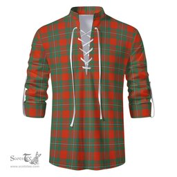 ScotsTee Shop Scottish MacGregor Ancient Clan Tartan Mens Scottish Jacobite Ghillie Casual Shirt