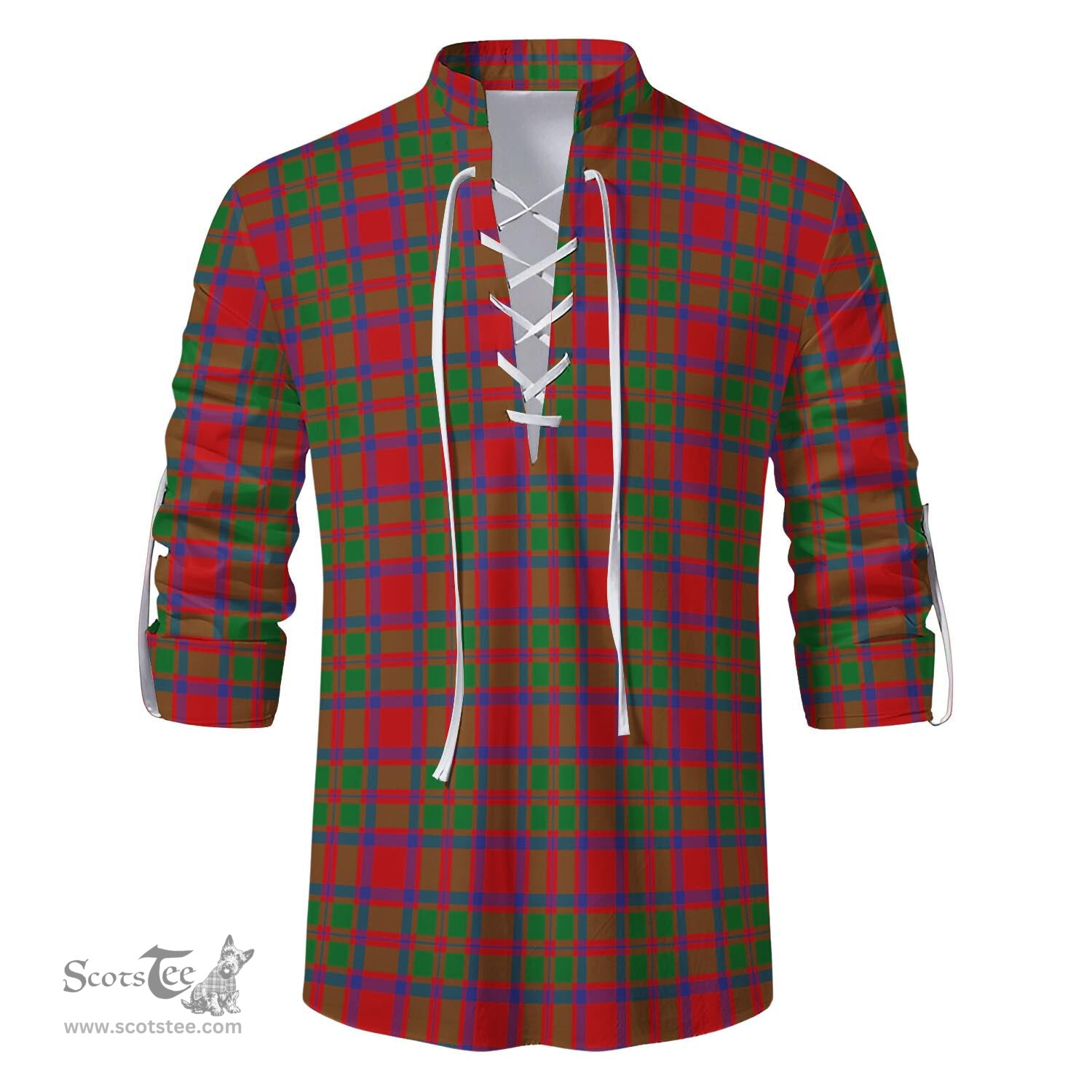 ScotsTee Shop Scottish MacKintosh Modern Clan Tartan Mens Scottish Jacobite Ghillie Casual Shirt