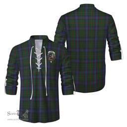ScotsTee Shop Scottish Skene Clan Crest Tartan Mens Scottish Jacobite Ghillie Casual Shirt