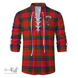 ScotsTee Shop Scottish MacNicol of Scorrybreac Clan Crest Tartan Mens Scottish Jacobite Ghillie Casual Shirt