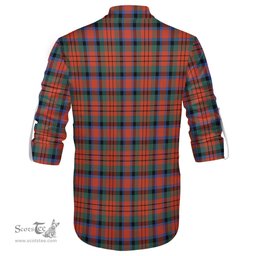 ScotsTee Shop Scottish MacDuff Ancient Clan Tartan Mens Scottish Jacobite Ghillie Casual Shirt