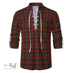 ScotsTee Shop Scottish MacNicol Clan Tartan Mens Scottish Jacobite Ghillie Casual Shirt
