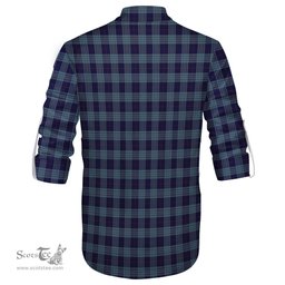 ScotsTee Shop Scottish Roberts of Wales Clan Tartan Mens Scottish Jacobite Ghillie Casual Shirt