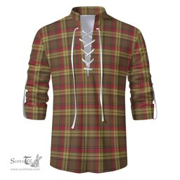 ScotsTee Shop Scottish MacMillan Old Weathered Clan Tartan Mens Scottish Jacobite Ghillie Casual Shirt