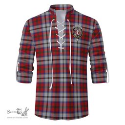 ScotsTee Shop Scottish MacCulloch Dress Clan Crest Tartan Mens Scottish Jacobite Ghillie Casual Shirt
