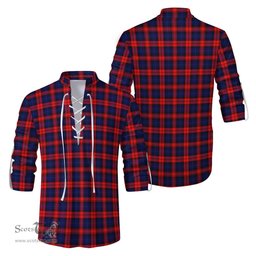ScotsTee Shop Scottish MacLachlan Modern Clan Tartan Mens Scottish Jacobite Ghillie Casual Shirt