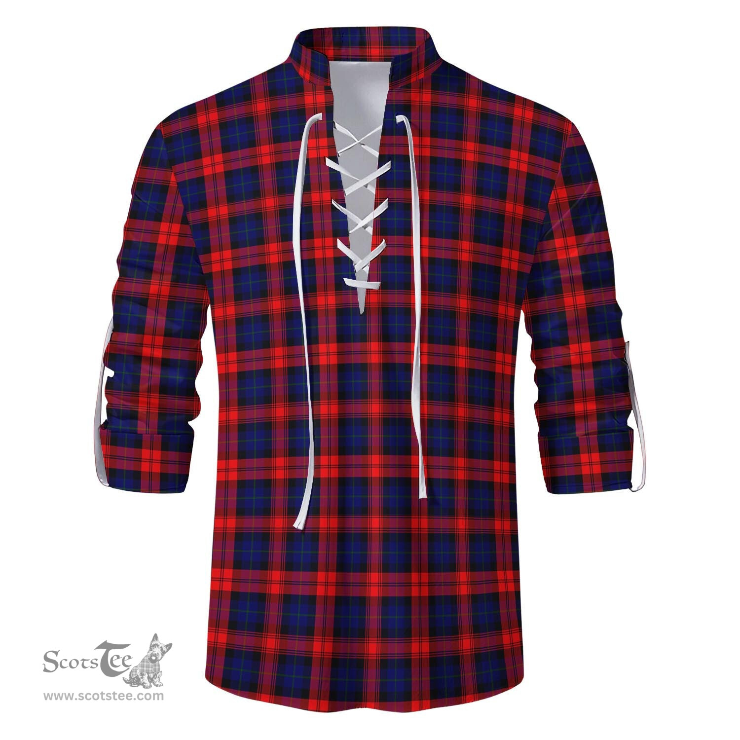 ScotsTee Shop Scottish MacLachlan Modern Clan Tartan Mens Scottish Jacobite Ghillie Casual Shirt