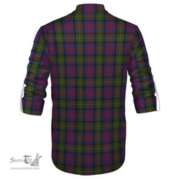 ScotsTee Shop Scottish MacLennan Clan Crest Tartan Mens Scottish Jacobite Ghillie Casual Shirt