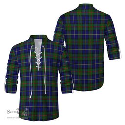 ScotsTee Shop Scottish MacLeod of Harris Modern Clan Tartan Mens Scottish Jacobite Ghillie Casual Shirt