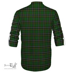 ScotsTee Shop Scottish MacAlpin Modern Clan Tartan Mens Scottish Jacobite Ghillie Casual Shirt