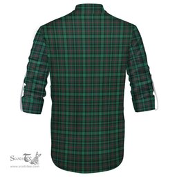 ScotsTee Shop Scottish Ross Hunting Modern Clan Tartan Mens Scottish Jacobite Ghillie Casual Shirt