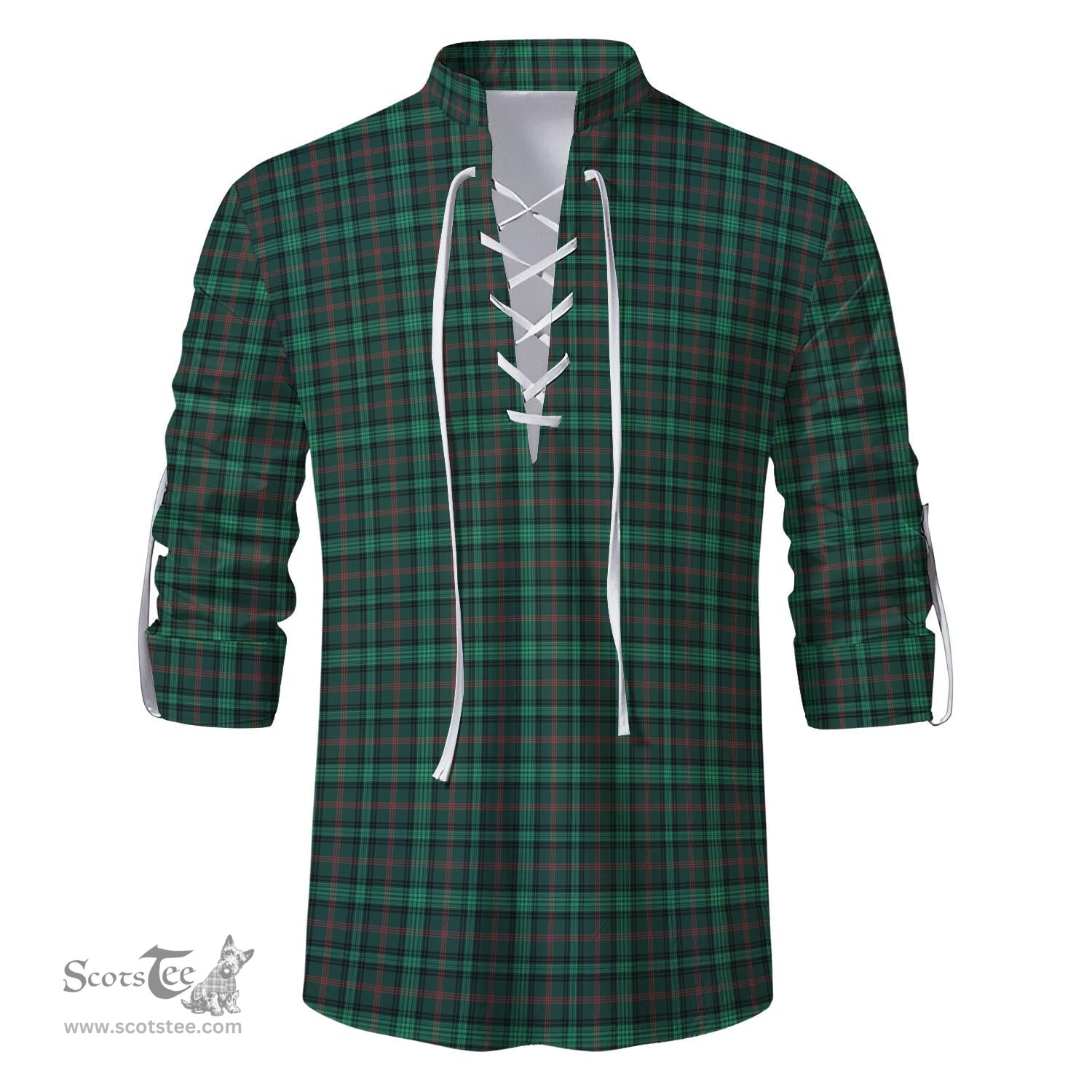 ScotsTee Shop Scottish Ross Hunting Modern Clan Tartan Mens Scottish Jacobite Ghillie Casual Shirt